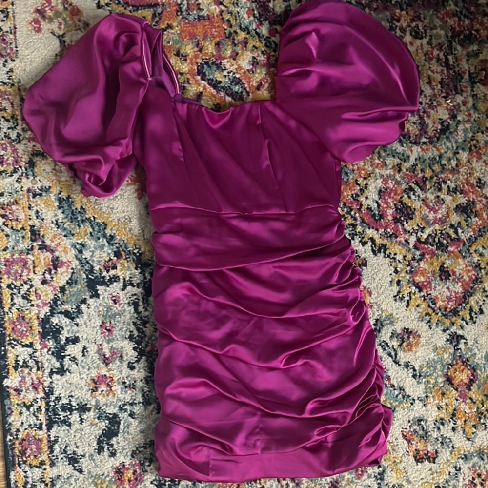 DO+BE Purple Puff Sleeve Dress
